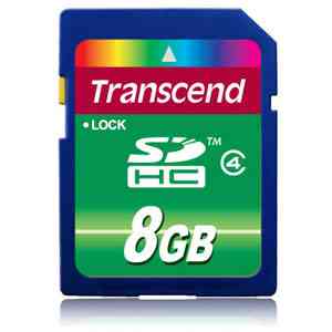 Transcend Sd 8gb High Capacity  Clase 4   Ts8gsdhc4